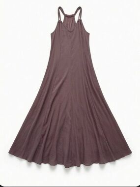 Garnet Hill Elegant Tan Maxi Dress